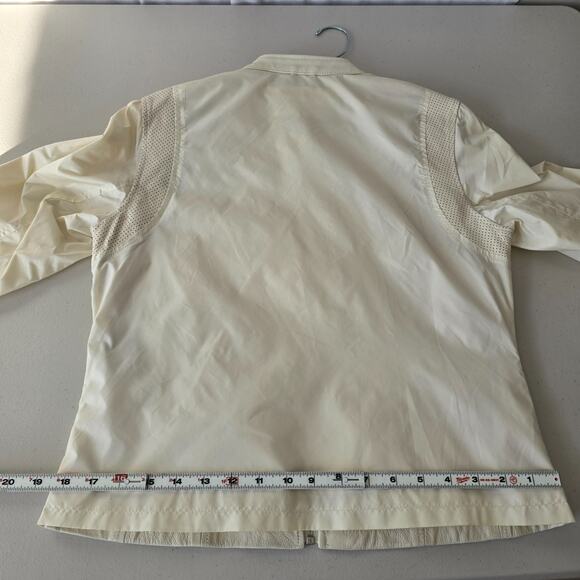 Wilson Leather & Nylon Maxima Racing Moto Jacket Women's M Cream Vintage Zip Up - Picture 16 of 16